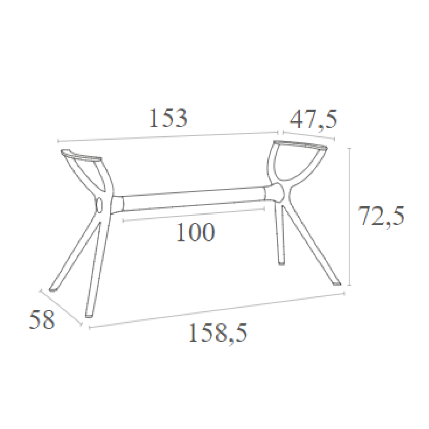 AIR ΒΑΣΗ WHITE XL 158,5X58X72,5εκ. ΠΟΛ/ΝΙΟΥ