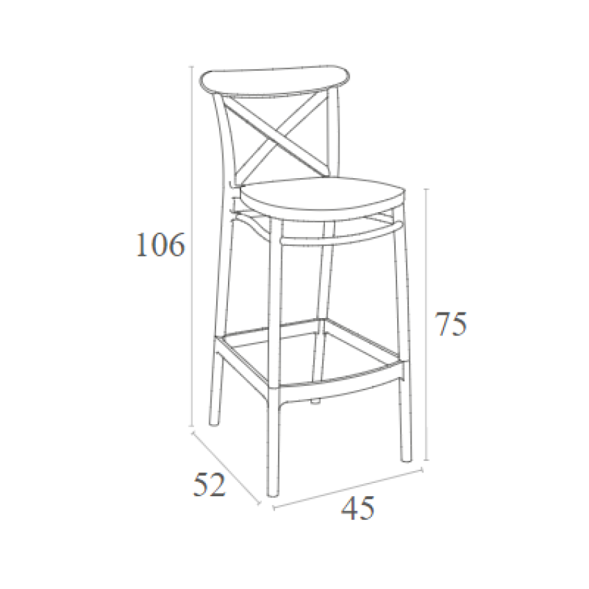 CROSS 75εκ. ΣΚΑΜΠΟ WHITE ΠΟΛ/ΝΙΟΥ