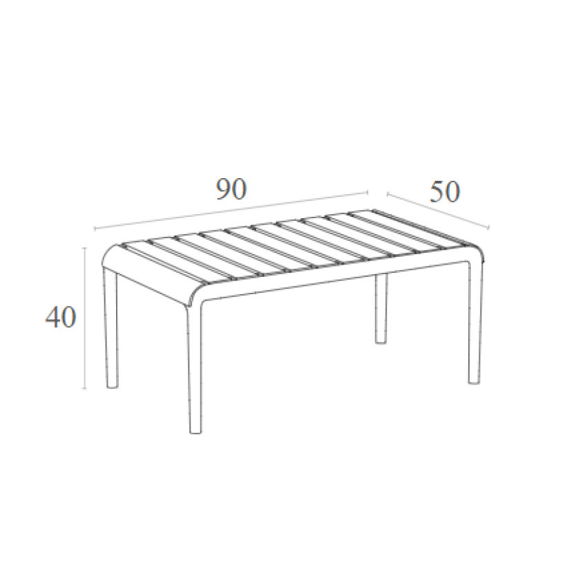 PARIS WHITE ΤΡΑΠΕΖΙ 90X50X40εκ. ΠΟΛ/ΝΙΟΥ