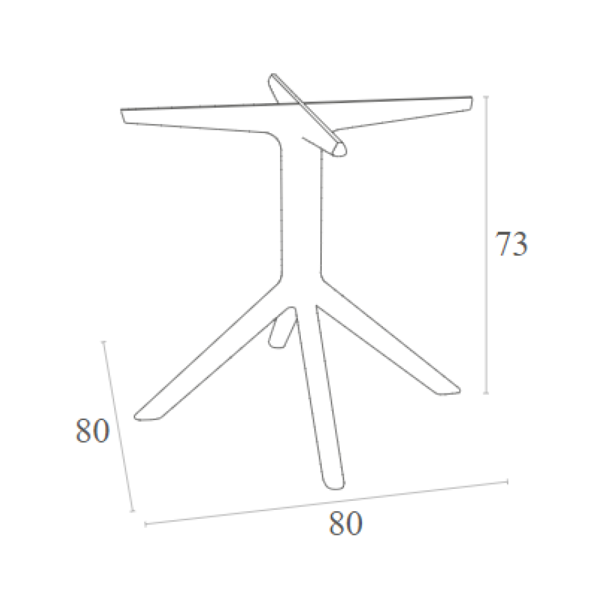 SKY WHITE ΒΑΣΗ 80X80X73εκ. ΠΟΛ/ΝΙΟΥ