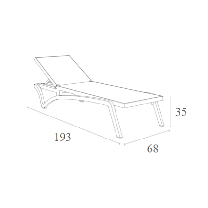 PACIFIC ΞΑΠΛΩΣΤΡΑ WHITE/BLUE ΠΟΛ/ΝΙΟΥ Ξαπλώστρα Pacific White/Blue 193X68X35εκ