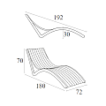 Λευκή Ξαπλώστρα SLIM 72X180X70εκ