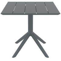 PARIS DARK GREY 80X80X74εκ. ΤΡΑΠΕΖΙ ΠΟΛ/ΝΙΟΥ