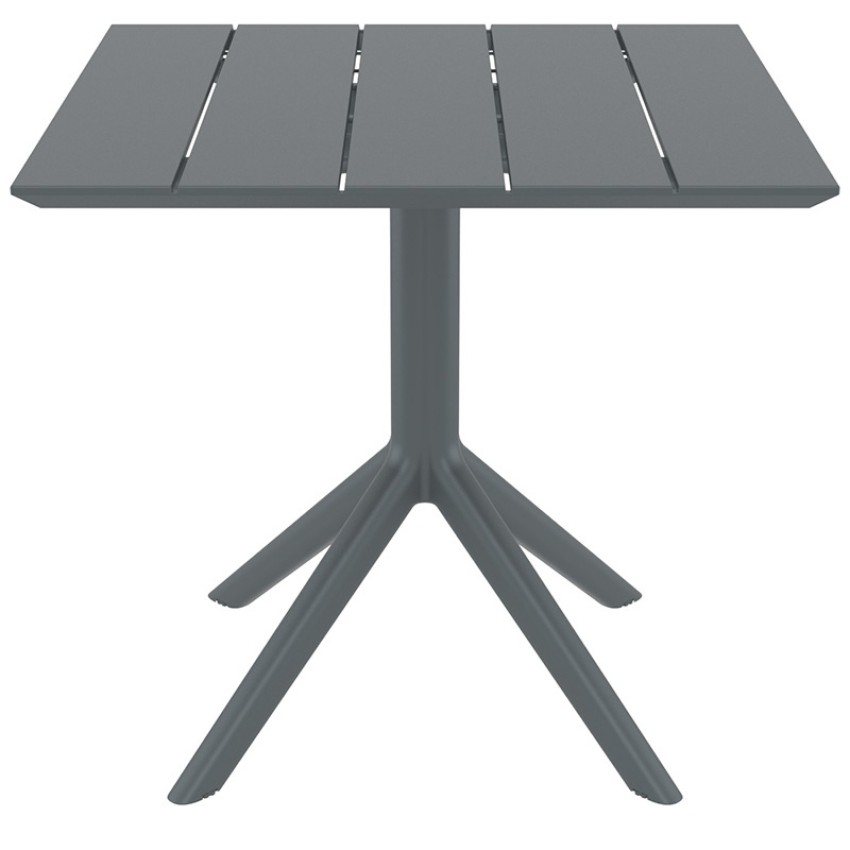 PARIS DARK GREY 80X80X74εκ. ΤΡΑΠΕΖΙ ΠΟΛ/ΝΙΟΥ