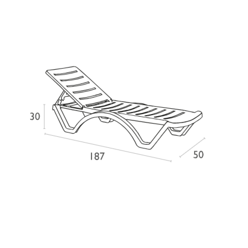 Ξαπλώστρα AQUA - Αναπαυτική Λευκή Ξαπλώστρα Siesta Ξαπλώστρα AQUA - Αναπαυτική Λευκή Ξαπλώστρα Siesta