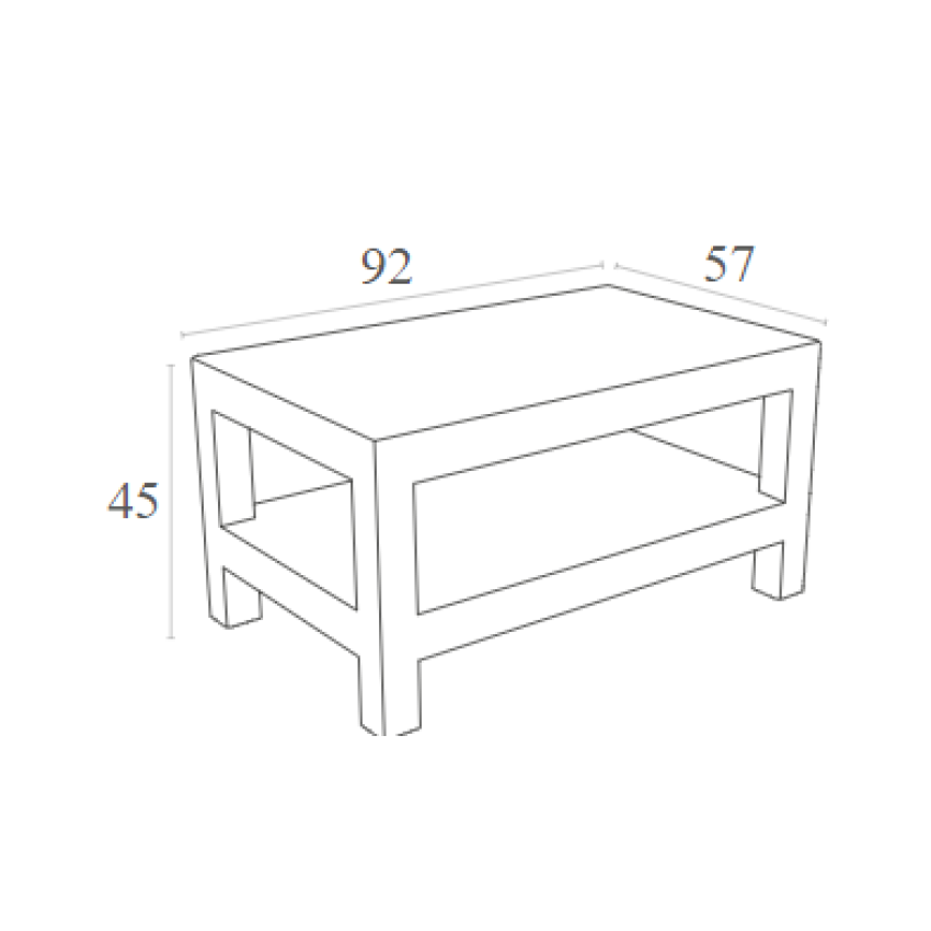 MONACO DARK GREY ΤΡΑΠΕΖΙ 92Χ57Χ45εκ. ΠΟΛ/ΝΙΟΥ MONACO DARK GREY ΤΡΑΠΕΖΙ 92Χ57Χ45εκ. ΠΟΛ/ΝΙΟΥ