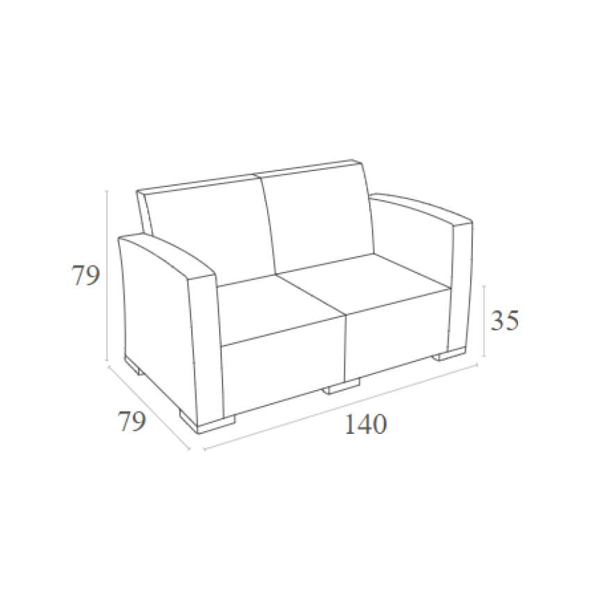 MONACO WHITE 2ΘΕΣ.ΚΑΝΑΠΕΣ ΜΕ ΜΑΞ. ΠΟΛ/ΝΙΟΥ