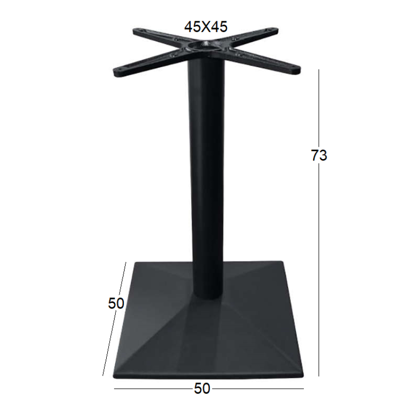 LIMA 50Χ50Χ73εκ.ΤΕΤΡΑΓΩΝΗ ΒΑΣΗ ΜΕΤΑΛΛΙΚΗ