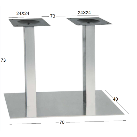 SONORA ΜΑΚΡΟΣΤΕΝΗ 70Χ40Χ73εκ.INOX