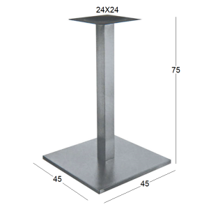 SONORA PROMO ΤΕΤΡΑΓΩΝΗ 45Χ45Χ74εκ.INOX
