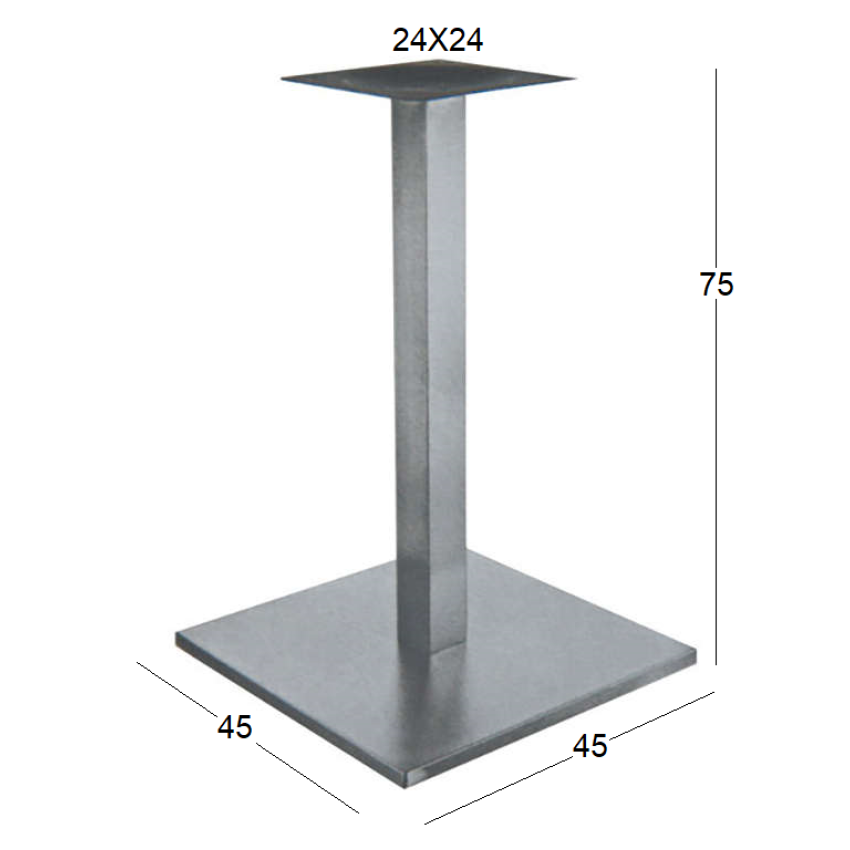 SONORA PROMO ΤΕΤΡΑΓΩΝΗ 45Χ45Χ74εκ.INOX