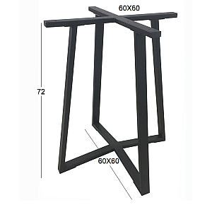 BISTRO 60X60X72εκ. ΒΑΣΗ ΜΕΤΑΛΛΙΚΗ ΜΕ ΡΕΓ/ΡΟΥΣ