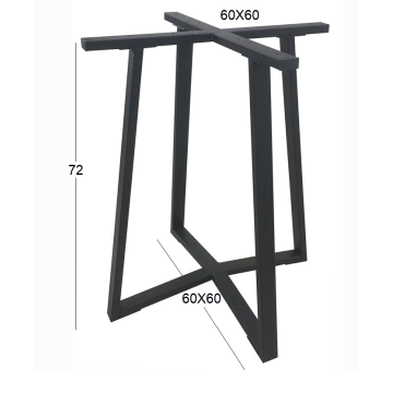 BISTRO 60X60X72εκ. ΒΑΣΗ ΜΕΤΑΛΛΙΚΗ ΜΕ ΡΕΓ/ΡΟΥΣ