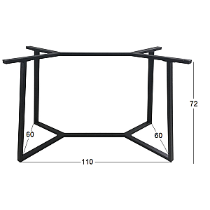 BISTRO 110X60X72εκ. ΒΑΣΗ ΜΕΤΑΛΛΙΚΗ ΜΕ ΡΕΓ/ΡΟΥΣ