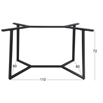 BISTRO 110X60X72εκ. ΒΑΣΗ ΜΕΤΑΛΛΙΚΗ ΜΕ ΡΕΓ/ΡΟΥΣ