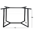 BISTRO ΨΗΛΗ 110X60X105εκ. ΒΑΣΗ ΜΕΤΑΛΛΙΚΗ ΜΕ ΡΕΓ/ΡΟΥΣ