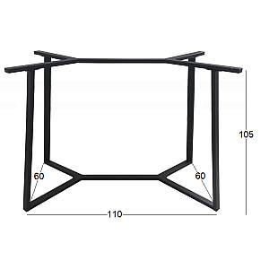 BISTRO ΨΗΛΗ 110X60X105εκ. ΒΑΣΗ ΜΕΤΑΛΛΙΚΗ ΜΕ ΡΕΓ/ΡΟΥΣ