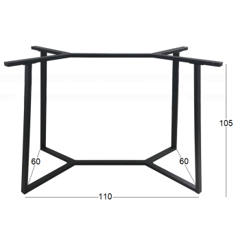 BISTRO ΨΗΛΗ 110X60X105εκ. ΒΑΣΗ ΜΕΤΑΛΛΙΚΗ ΜΕ ΡΕΓ/ΡΟΥΣ