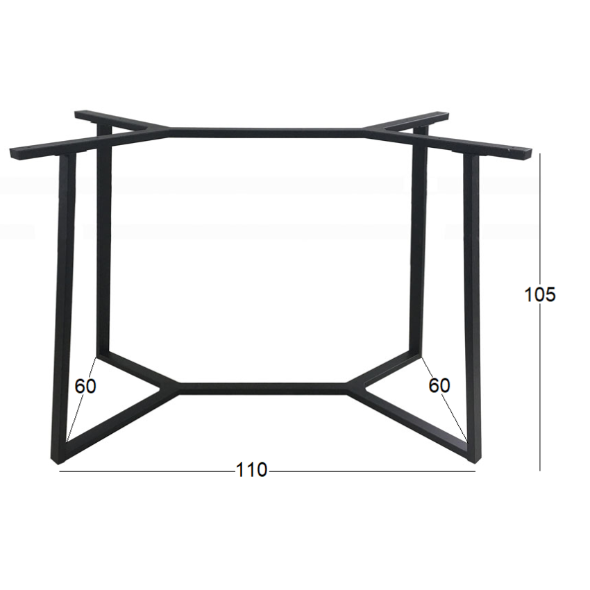 BISTRO ΨΗΛΗ 110X60X105εκ. ΒΑΣΗ ΜΕΤΑΛΛΙΚΗ ΜΕ ΡΕΓ/ΡΟΥΣ