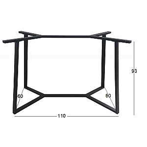 BISTRO ΜΕΣΑΙΟΥ ΥΨΟΥΣ  110X60X93εκ. ΒΑΣΗ ΜΕΤΑΛΛΙΚΗ ΜΕ ΡΕΓ/ΡΟΥΣ