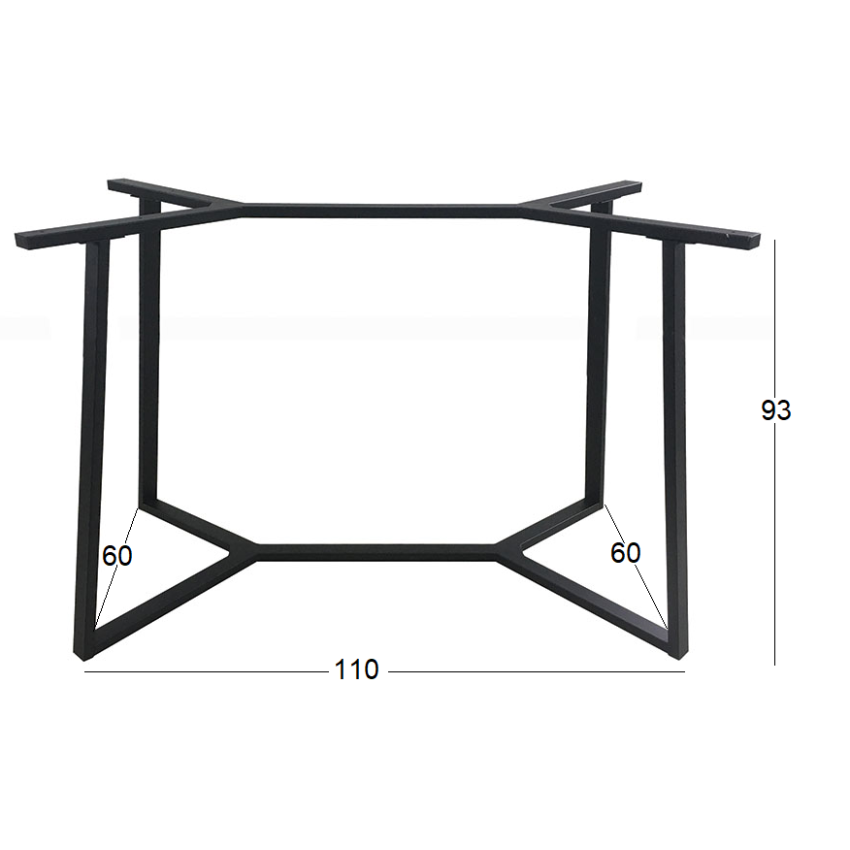 BISTRO ΜΕΣΑΙΟΥ ΥΨΟΥΣ  110X60X93εκ. ΒΑΣΗ ΜΕΤΑΛΛΙΚΗ ΜΕ ΡΕΓ/ΡΟΥΣ