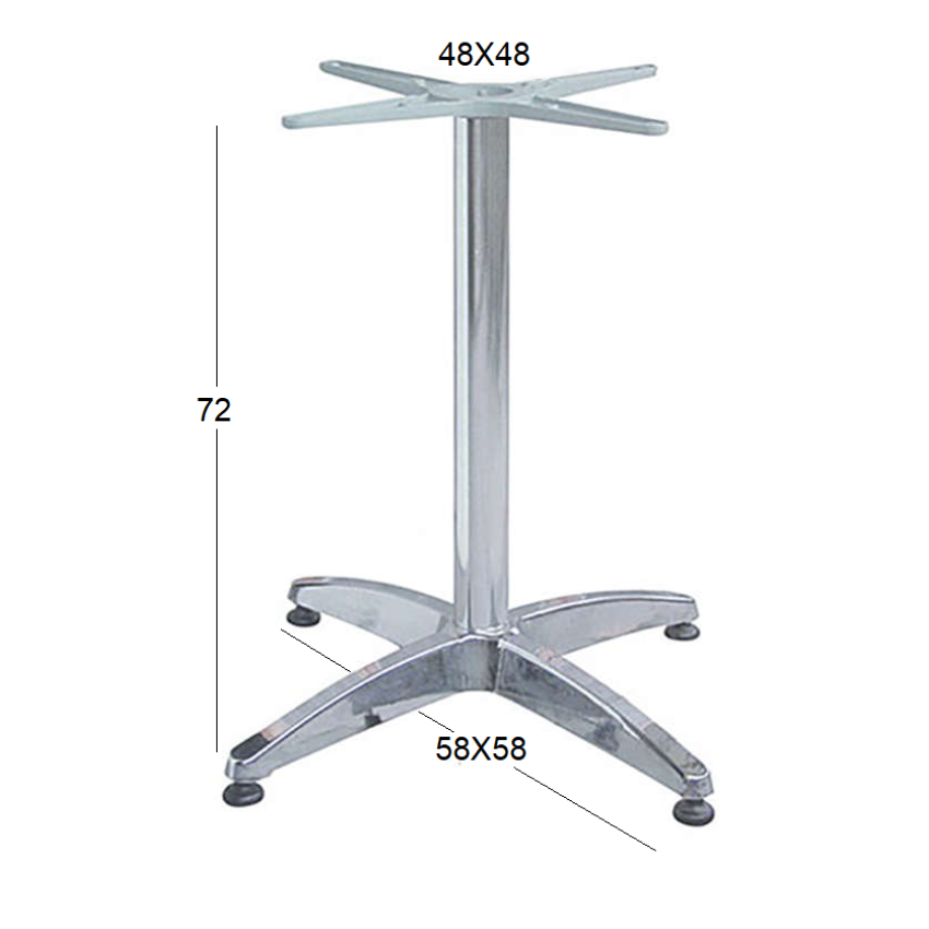 4ΝΥΧΗ ΒΑΣΗ ΑΛΟΥΜΙΝΙΟΥ 58Χ58Χ72εκ. ΜΕ ΡΕΓΟΥΛΑΤΟΡΟΥΣ 4ΝΥΧΗ ΒΑΣΗ ΑΛΟΥΜΙΝΙΟΥ 58Χ58Χ72εκ. ΜΕ ΡΕΓΟΥΛΑΤΟΡΟΥΣ