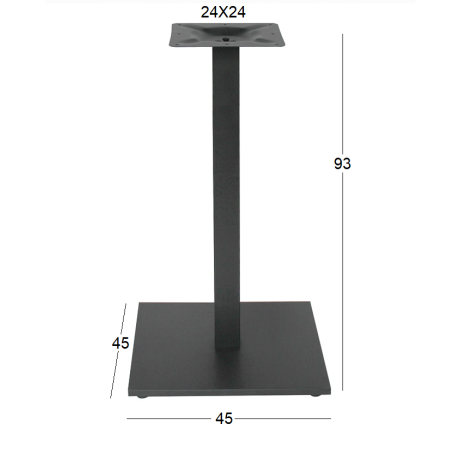FLAT PROMO ΜΕΣΑΙΟΥ ΥΨΟΥΣ 45Χ45Χ93εκ. ΜΕΤΑΛΛΙΚΗ ΜΕ ΡΕΓ/ΡΟΥΣ