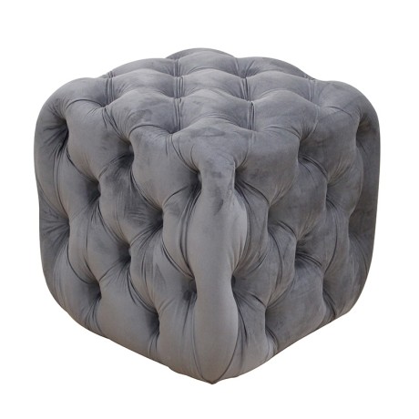 ASTRA ΣΚΑΜΠΟ GREY VELVET ΥΦΑΣΜΑ 45X45Χ45εκ.