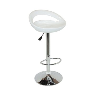 Σκαμπό Μπάρ 2τμχ Bar18 Λευκό Abs 47x41x98εκ.