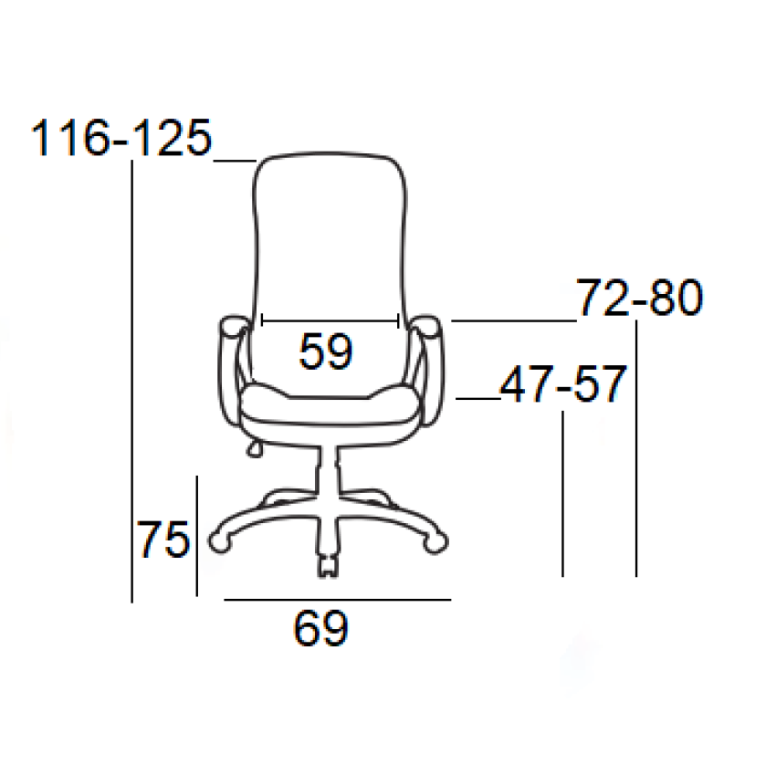 Πολυθρόνα Γραφείου “Πολυτέλεια Εργασίας” με Ρυθμιζόμενο Ύψος 71x85x109