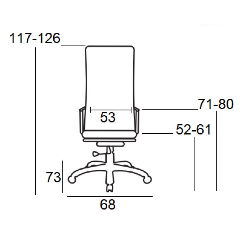 Πολυθρόνα Εργασίας Μαύρη με Υποπόδιο 66x69x118