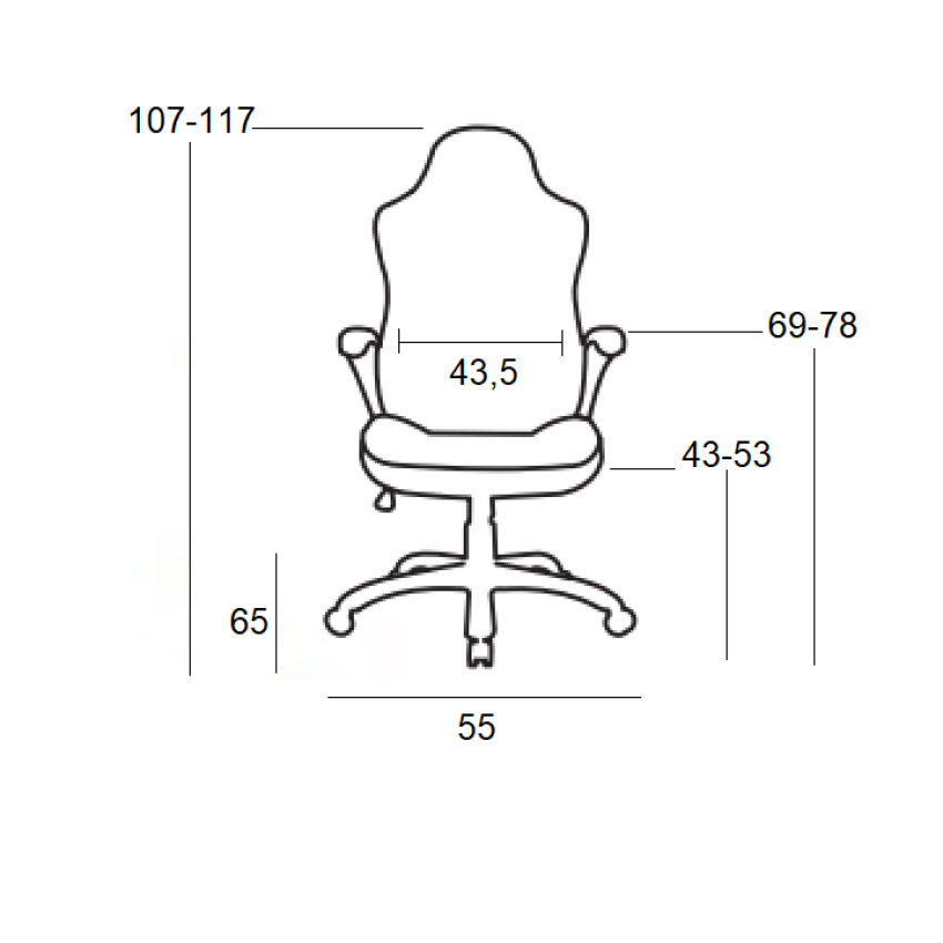A3950 ΜΑΥΡΗ/ΚΟΚΚ/ΛΕΥΚΟ PU ΠΟΛΥΘΡΟΝΑ ΓΡΑΦΕΙΟΥ