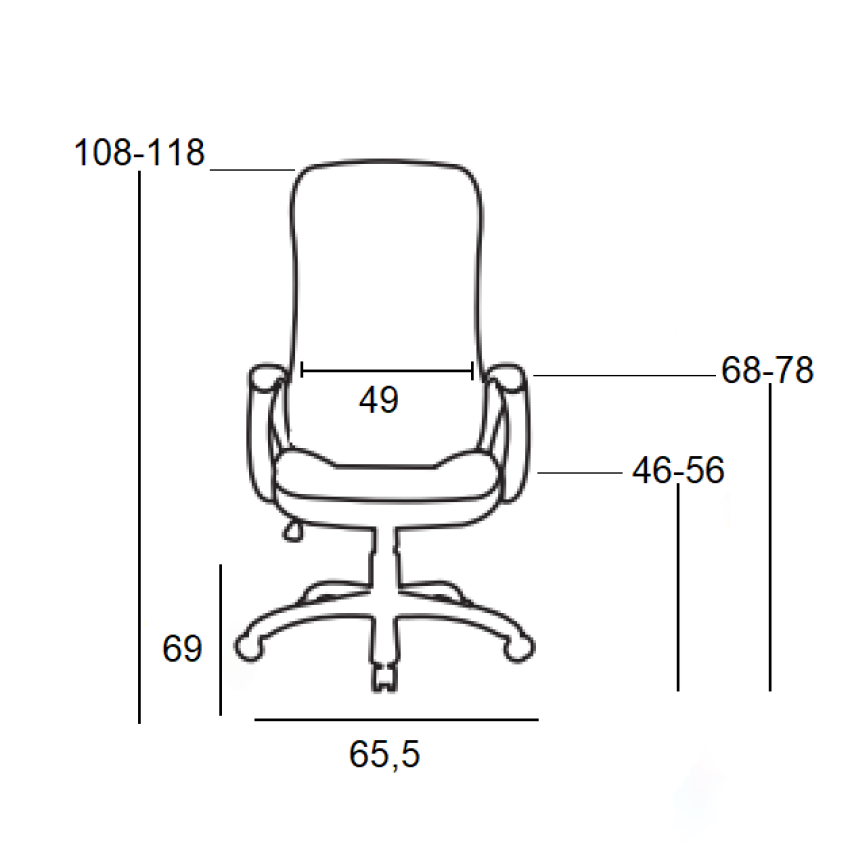 A9110 ΜΑΥΡO PU ΠΟΛΥΘΡΟΝΑ ΓΡΑΦΕΙΟΥ