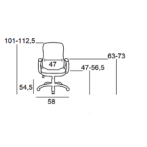 BS9600 ΜΑΥΡΟ PVC ΠΟΛΥΘΡΟΝΑ ΓΡΑΦΕΙΟΥ