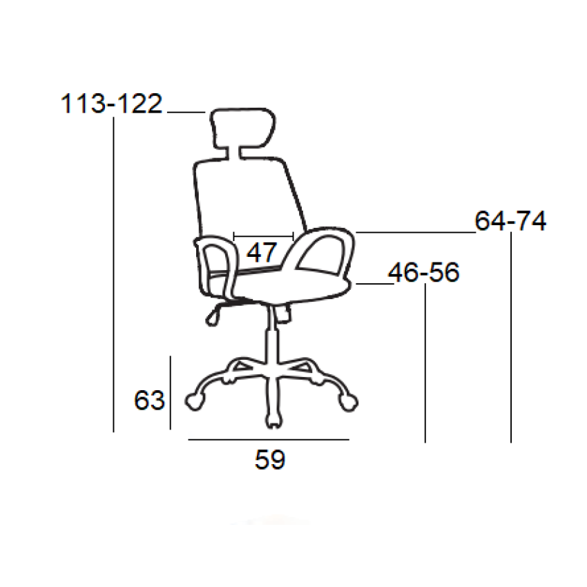 A8980 ΜΑΥΡO/ΓΚΡΙ MESH ΠΟΛΥΘΡΟΝΑ ΓΡΑΦΕΙΟΥ