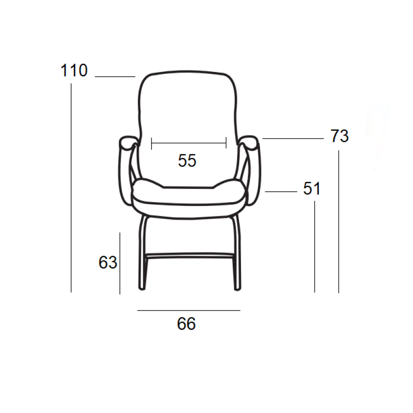 Πολυθρόνα Aναμονής 2τμχ A5600V Μαύρο Ρu 65Χ50Χ108εκ.
