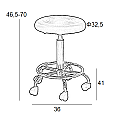 Σκαμπό Μπάρ 2τμχ Bar70 Μαύρο Pu 40x40x59εκ.