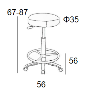 Σκαμπό Μπάρ 2τμχ ST100 Λευκό Pu 54x54x88εκ.