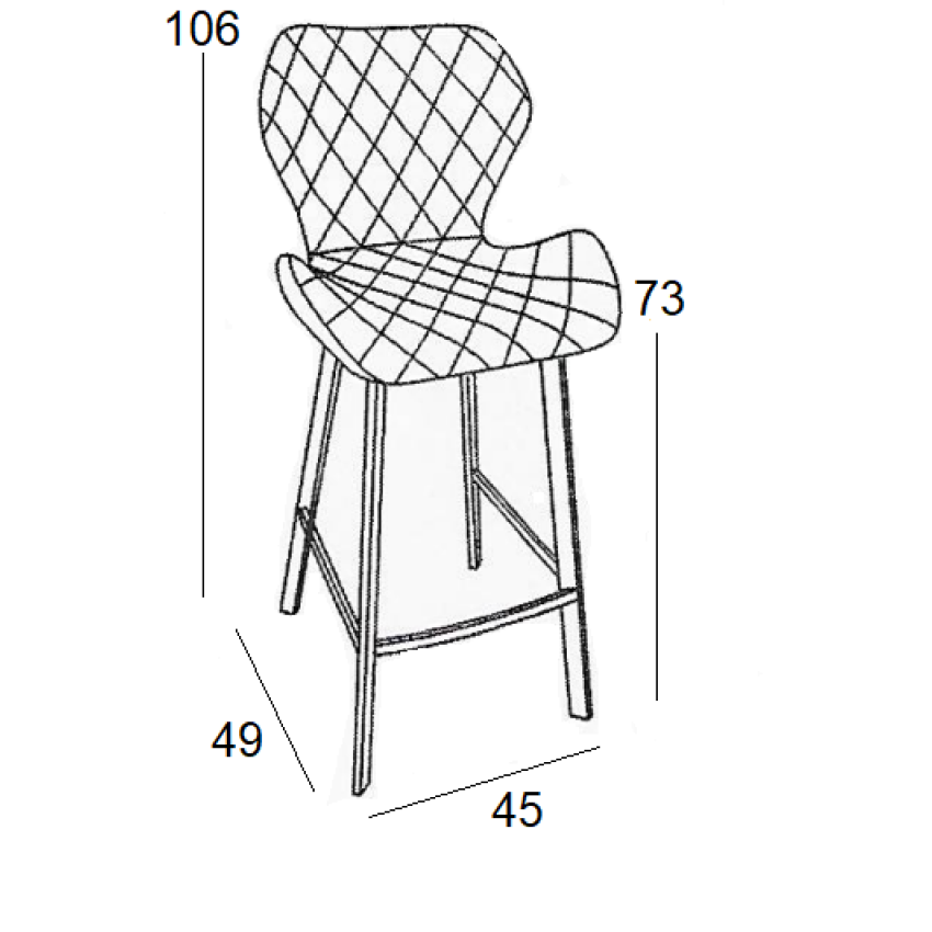 Σκαμπό Μπάρ 2τμχ Martin Μαύρο Ύφασμα 48x46x73/106εκ. Σκαμπό Μπάρ 2τμχ Martin Μαύρο Ύφασμα 48x46x73/106εκ.