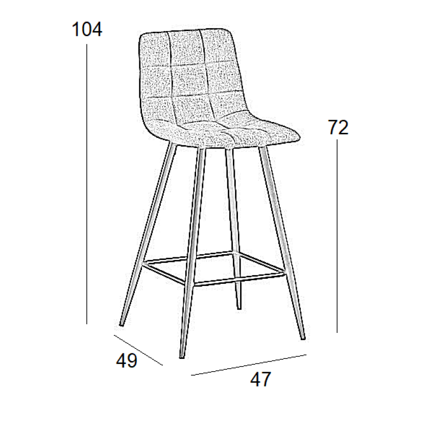 NORA OFF WHITE ΥΦΑΣΜΑ(Σ4)73εκ. ΣΚΑΜΠΟ ΜΕΤΑΛΛΙΚΟ
