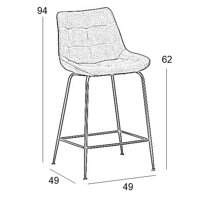 ERMINA BEIGE ΥΦΑΣΜΑ(Σ4)65εκ. ΣΚΑΜΠΟ ΜΕΤΑΛΛΙΚΟ