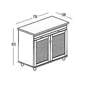 ΠΑΠΟΥΤΣΟΘΗΚΗ 78Χ38Χ83εκ. WENGE/2 ΠΟΡΤΕΣ/2 ΡΑΦΙΑ