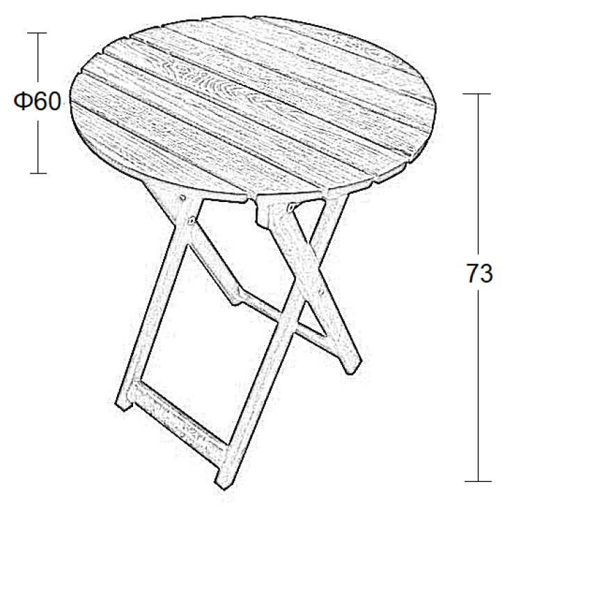ΠΗΧΑΚΙ Φ60Χ73εκ.ΚΑΡΥΔΙ ΤΡΑΠΕΖΙ ΟΞΥΑΣ ΠΤΥΣΣ/ΝΟ