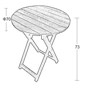 ΠΗΧΑΚΙ Φ70Χ73εκ.ΚΑΡΥΔΙ ΤΡΑΠΕΖΙ ΟΞΥΑΣ ΠΤΥΣΣ/ΝΟ