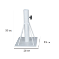 ΒΑΣΗ ΟΜΠΡΕΛΑΣ 25Χ25Χ39 ΕΔΑΦΟΥΣ ΒΙΔΩΤΗ ΒΑΣΗ ΟΜΠΡΕΛΑΣ 25Χ25Χ39 ΕΔΑΦΟΥΣ ΒΙΔΩΤΗ