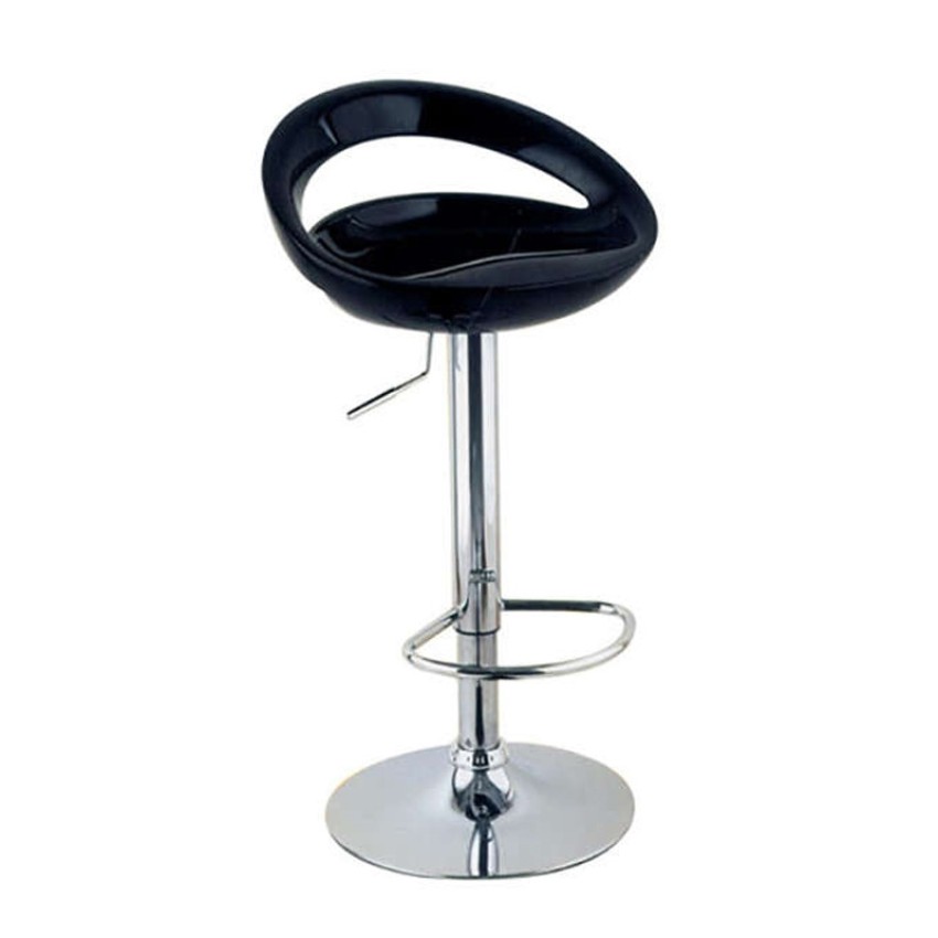 Σκαμπό Μπάρ 2τμχ Bar18 Μαύρο Abs 47x41x98εκ.