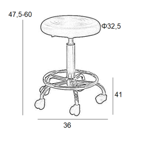 Σκαμπό Μπάρ 2τμχ Bar70 Μαύρο Pu 40x40x59εκ.
