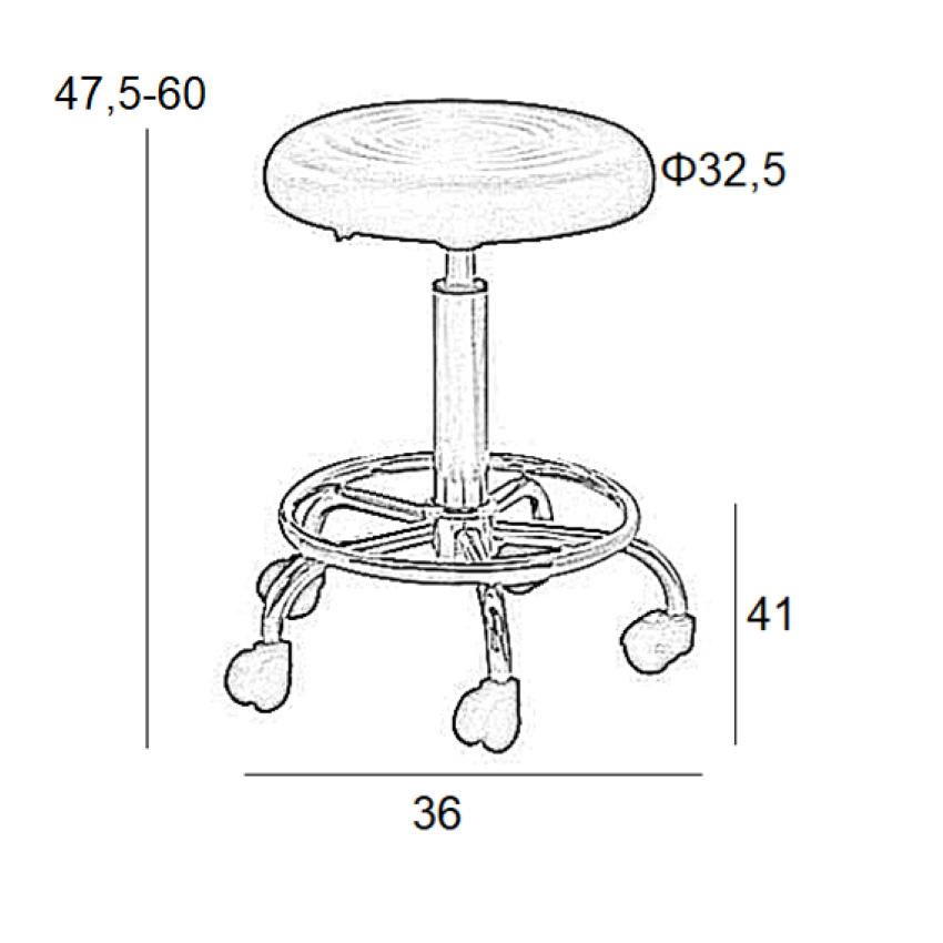 Σκαμπό Μπάρ 2τμχ Bar70 Μαύρο Pu 40x40x59εκ.