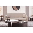 ANIMA LIGHT BROWN ΥΦΑΣΜΑ 3ΘΕΣΙΟΣ ΚΑΝΑΠΕΣ/ΚΡΕΒΑΤΙ ΜΕ ΑΠΟΘ.ΧΩΡΟ 210X80εκ.
