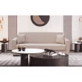 ANIMA LIGHT BROWN ΥΦΑΣΜΑ 3ΘΕΣΙΟΣ ΚΑΝΑΠΕΣ/ΚΡΕΒΑΤΙ ΜΕ ΑΠΟΘ.ΧΩΡΟ 210X80εκ.